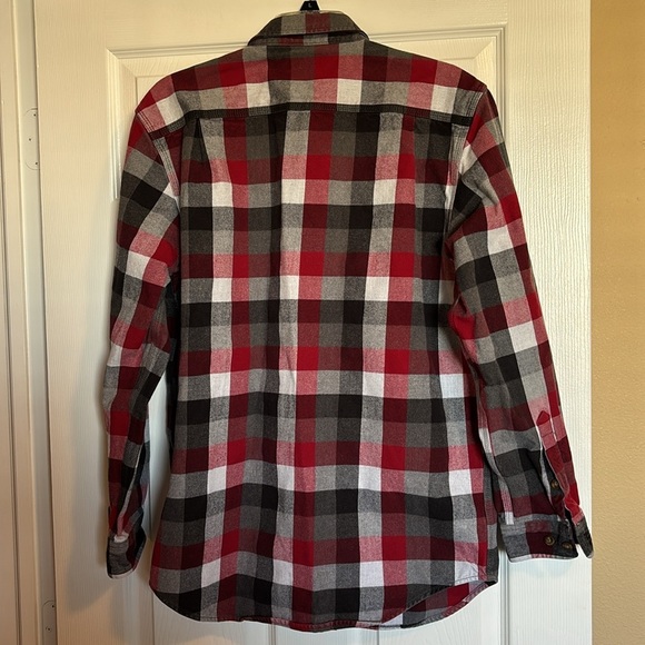Carhartt men’s plaid original fit flannel shirt jacket size medium - Picture 7 of 9
